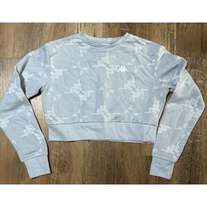 KAPPA AUTHENTIC TADCI SWEATSHIRT IN BABY BLUE SIZE SMALL CROP LOGO